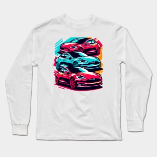 Tesla Model S Long Sleeve T-Shirt